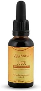 DIOXNATUR® Iodio Lugol 5% 30 ml Grado Farmaceutico Soluzione Liquido di iodio e ioduro di Potassio con Pipetta gocce integrata
