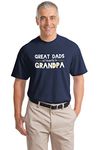 Ann Arbor T-shirt Co. Great Dads get Promoted to Grandpa Funny Grandfather Humor Unisex T-Shirt-Adult, L, Navy Blue