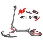 Electric Scooter and Snow Scooter, 11" Off-Road Tire, Max 45km/h Power by 1500W Brushless Motor, Dual Shocks Suspension Foldable Electric Snow Scooter for Adult