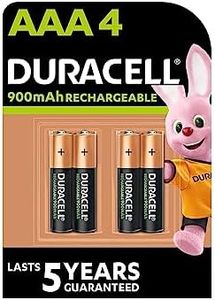 4X Duracell AAA Ricaricabili 900 mAh (1 Blister Da 4 Batterie) 4 Pile Ministilo Ricaricabili (HR03/DX2400)