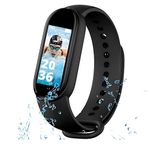 Drumstone (𝟭𝟱-𝗬𝗲𝗮𝗿 𝗪𝗮𝗿𝗿𝗮𝗻𝘁𝘆 M10 Smart Watch Band – Fitness Tracker with Heart Rate Monitor, Steps Counter, Calorie Tracker, & Blood Pressure Monitoring for Boys & Girls