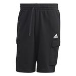 adidas Men's Essentials French Terry Cargo Shorts, Black, L