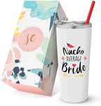 Nacho Average Bride Personalized Vacuum-Insulated Valentine's Day Tumbler Cup with Straw and Lid - Stainless Steel Mug - Wedding Gifts - Bride to Be - Bachelorette, Engagement Gift - Wedding Shower