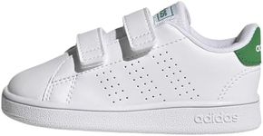 adidas Mixte enfant Advantage Baskets, Ftwr White/Green/Core Black, 21 EU