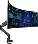 AVLT Single Monitor Arm Desk Mount Fits One 13"-38" Ultrawide Monitor with Gas Spring Full Motion Adjustable Height Swivel Tilt Rotation | VESA/C-Clamp Cable Management | Black