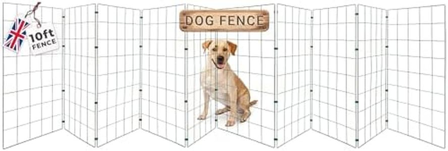 P Dot Wolf Dog Pen - 10ft Flexible Dog Fence Outdoor & Indoor, Puppy Play Pen for Indoors & Outdoors,Dog Playpen - Pet Pen for Dogs, Puppy Cage - Outdoor Dog Barrier