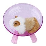 Hamster Wheel Plastic Silent Small Pets Exercise Wheel Running Wheel Disc for Syrian Hamster Mice Rats Gerbil Chinchilla Guinea Pig Squirrel (Pink)