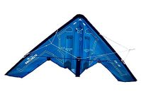 BROOKITE from Peterkin | Stunt Bomber Sport Kite | Blue Kite - 50cm x 100cm - Polyester Ripstop with 2 handles | Kites | Outdoor Toys | Sport & Leisure | Ages 8+