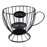 perfk Coffee Universal Storage Basket Coffee Cup Basket Pod Organizer Holder Black Hotel, Black