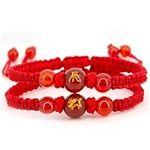 Okdance 2Pcs Chinese Dragon Bracelet for 2024 New Year Gifts Animal Sign Red String Bracelet for Men Women Handwoven Adjustable Good Luck Bracelet Gift