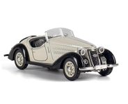 DUNGRANI ENTERPRISE 1936 Mercedes-Benz 500 K Vintage Cars 1:32 Diecast Scale Model Alloy Metal Pull Back Toy Car For Kids With Openable Doors&Light,Music Toy Vehicle For Kids-(Any Color)