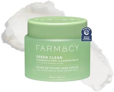 Farmacy Makeup Remover Cleansing Balm - Green Clean Waterproof Makeup Remover + Oil Based Cleanser - Newly Formulated Double Cleanser with Plant Based Waxes + Upcycled Moringa - Fragrance Free (200ml)