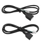 2PCS Car USB Extension Cable Adapte