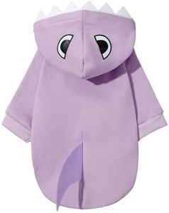 QWINEE Dog Hoodies Chicken Design Cat Dog Clothes Warm Winter Puppy Clothes Chihuahua Outfit Pet Hoodie for Small Medium Dogs Cats Kitten Purple X-Small