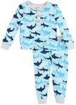 Mud Pie Boys Glow Camo Shark Pjs