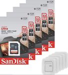 Bundle 5 Retail Packages of SanDisk Ultra 32GB SD SDHC UHS-I 48MB/s Class 10 SDSDUNB-032G with Jelly minicase