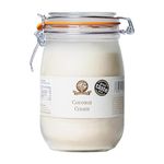 Nutural World - Coconut Cream (1kg) - *** Reusable Glass Jar *** Great Taste Award Winner - 100% Pure - single ingredient