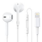 Earbuds Wired for iPhone Headphones with Lightning Connector【MFi Certified】Earphones Corded Built-in Microphone & Volume Control Noise Isolating Headsets Compatible with 14/13/12/11/8/7/XR/XS/X