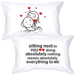 BoldLoft You Mean Everything to Me Couples Pillowcases for Him and Her|Anniversary Presents for Couples|His and Hers Gifts for Couples|Romantic Gifts for Girlfriend Boyfriend Couples Valentine?s Day