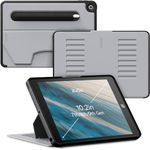 ZUGU CASE Compatible with iPad 10.2 7th / 8th / 9th Generation 2019/2020 / 2021 Ultra Slim Protective Cover - Apple Pencil Holder - Convenient 8-Angle Magnetic Stand & Auto Sleep/Wake [ Arctic Gray ]