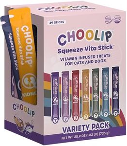 Squeeze Vita Stick Lickable Cat Treats and Dog Treats. 49pc Variety Pack. Soft Paste Tubes for Dog Lick Mat, Senior Cat Food Wet Cat Food Toppers, Multivitamin for Dog Food, Urinary Tract Cat Food