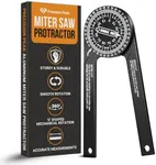 Precision Peak Aluminum Miter Protractor | 7-Inch Rust-Resistant Angle Finder with Precision Laser-Engraved Scales, Ideal Protractor and Miter Gauge for wood working and other Applications