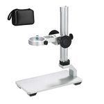 Bysameyee Wireless Digital Microscope 4K HD Wi-Fi Microscope Camera Digital Magnifier Compatible for iPhone, iPad, Android Phones and PC (Silver Stand)