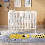 Love For Sleep Space Saving Cot 100x50cm with FREE Deluxe Quilted Aloe Vera Mattress (White)