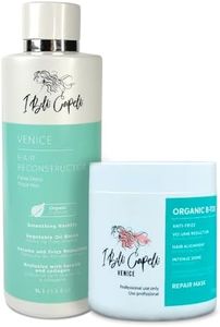 I Belli Capelli Venice Keratin Hair Treatment Straightening Set - 1 Step Application Formaldehyde Free- Keratina Para Alisar El Pelo Sin Formol & Organic B-tox Capilar Para El Cabello (2 Pack)