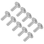 uxcell Carriage Bolts, Neck Carriage Bolt, Round Head, Square Neck, 304 Stainless Steel M6x20mm 10pcs