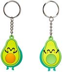 Mr. Wonderful Set of 2 Keyrings for People That Fit Perfectly Perfectly Rubber Multi-Coloured 4 x 4 cm