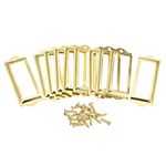 uxcell Label Holder Frames, 83x30mm 10pcs Metal Label Holders for Office Library File Drawer Cabinet Card Tag, Gold Tone