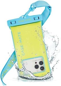 Case-Mate IP68 Waterproof Phone Pouch - Travel Beach Cruise Ship Essentials - Floating Waterproof Phone Case with Crossbody Lanyard for iPhone 15 Pro Max/ 14 Pro Max/ 13 Pro Max/ S24 - Citrus Splash