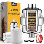 Magichome 32 Stage Shower Filter for Hard Water, Multi-Stage Shower Water Filter to Remove Chlorine and Other impurities，Replaceable Filter Cartridge Included