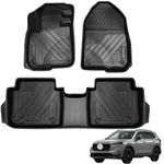 DAZFE Floor Mats Compatible with Honda CR-V 2023-2024 (Only Fit 5 Seat) All Weather Protection TPE Rubber Anti-Slip Waterproof Liners Includes 1st & 2nd Row Full Liners Set