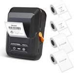 SUPVAN T50M Pro Bluetooth Label Maker Machine with 4 Tapes, Wide Waterproof Label, Versatile App with 40 Fonts and 450+ Icons, Inkless Labeler for Home, Kitchen, School, Office Organization, Black