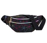 Estwell Bum Waist Bag Festival Fanny Pack 3 Zip Pockets Fashion Waterproof PU Leather Waist Pouch Travel Holiday Waist Pack for Women Ladies Girls