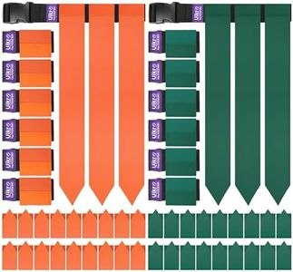 Uikro Flag Football Belts, 14 Player Flag Football Flags Set for Adult Youth Kids Sports Training Games (Green & Orange)