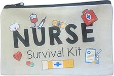 Medinc Nurses Survival Kit Bag Pencil Case, White, Toiletry Bag