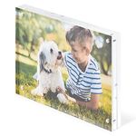 Scribble 7 x 5 Inch Acrylic Photo Frame/Block, Free Standing, Use Horizontally or Vertically