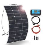 XINPUGUANG 100W 12V Flexible Solar Panel Kit: 100 Watts Flexible Solar Panel + 10A PWM Charge Controller for RV Boat Cabin Motorhome Caravan Camper Trailer (100W New)