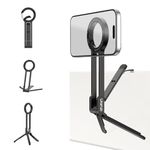 ULANZI MA57 Magnetic Phone Tripod for iPhone - Portable Mini Tripod for MagSafe Pocket Cell Phone Stand, Strong Magnet Quick Mount Foldable Hook Compatible with iPhone 17 16 15 14 13 12 Series, Black