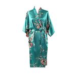 Max Hsuan Ladies Plus Loose Satin Kimono Robe Dressing Gown Wedding Bridesmaid Sleepwear Bathrobe UK Size 8-24