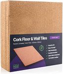 Cork Tiles Natural(2.25 sqm Coverage) - 300x300mm Tiles | Great for Floors, Walls, DIY, Pin Boards & Craft Projects | Acts as Sound Proofing & Insulation (Pack of 25)