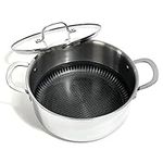 Lexi Home Tri-ply 4.8 Qt. Stainless Steel Casserole Pot with Glass Lid