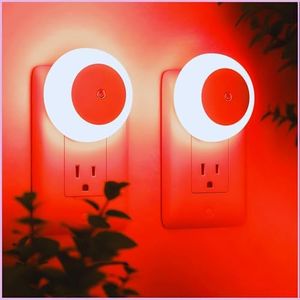 4 Pack LED Night Lights, Plug in Night Light, Night Light for Bedroom, Kitchen, Bathroom, Corridor, (AU Plug in Sensor Light) RED