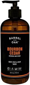 Barrel and Oak - All-In-One Body Wash, Men's Soap for Hair, Face, & Body, Essential Oil-Based Scent, Cedarwood & Bourbon, Vegan (Bourbon Cedar, 16 oz)