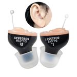 Balson AG-7910 Hearing Amplifier - Mini Design, Easy Adjustment, Natural Sound with Advanced Processing, Auto Noise Cancellation With Free Dry Kit (For Both Ear, Black Color)