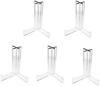 BIGIMALL Display Easel Plate, Certificate Decorative Photo Frame Stand - 5 Pieces Sets , acrylic , Tabletop