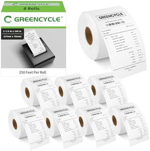 GREENCYCLE 8 Roll Compatible for Dymo 30270 2-1/4" x 250' Receipt Paper